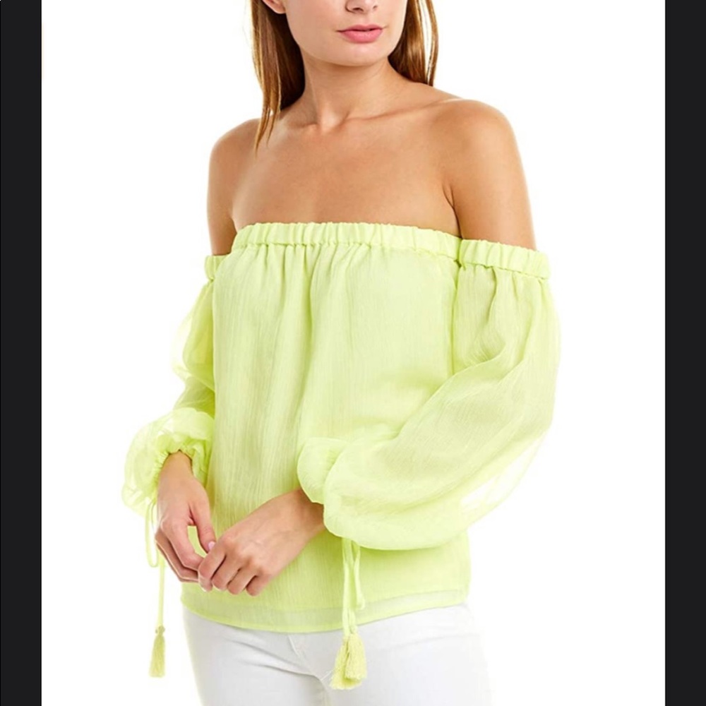 Vince Camuto Off the Shoulder Kiwi Top - XS